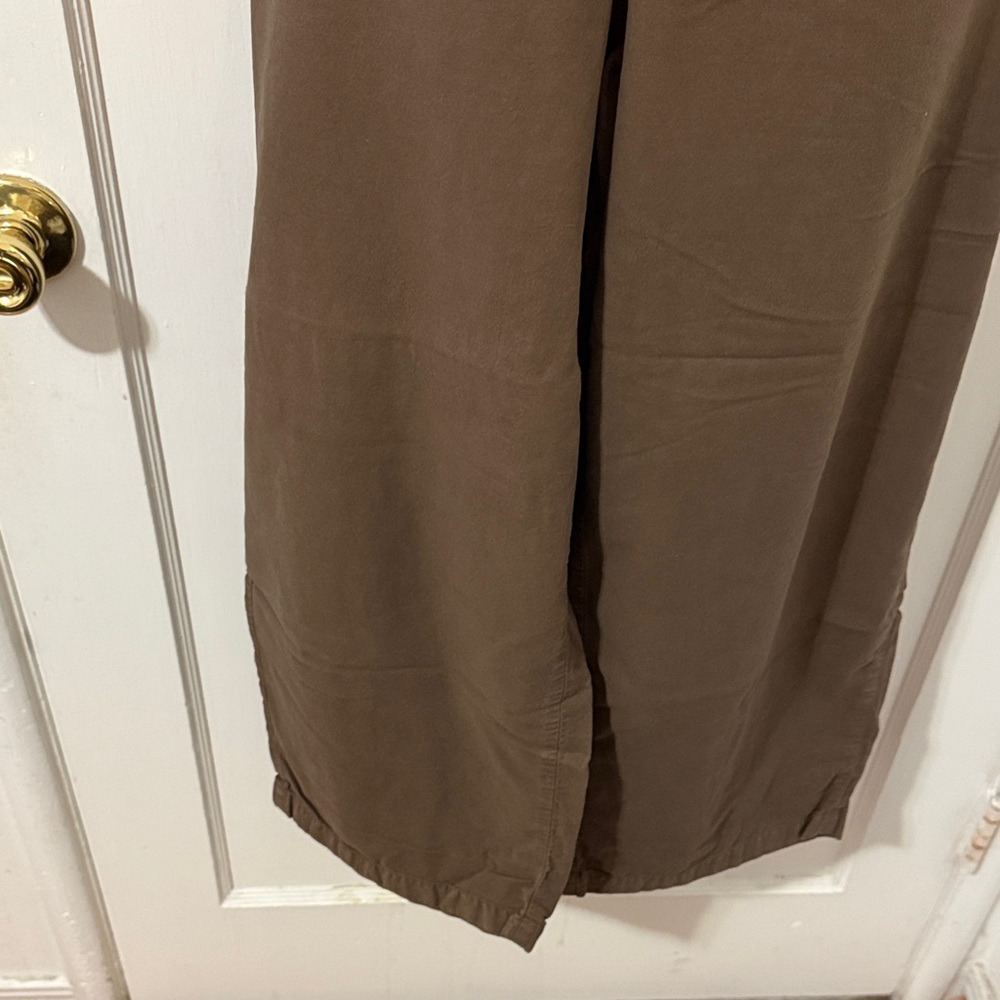 Eileen Fisher Olive Wide Leg Pants - Picture 3 of 16